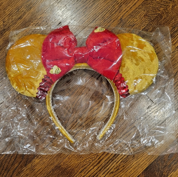 Custom-made, Disney Yellow & Red, Winnie the Pooh themed Mickey Ears. Never worn - Picture 2 of 4